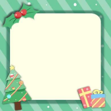 圣诞狂欢绿色简约公众号次图背景