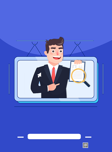 招聘人才招聘销售蓝色宣传印刷海报背景