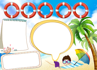 卡通防溺水电子小报背景