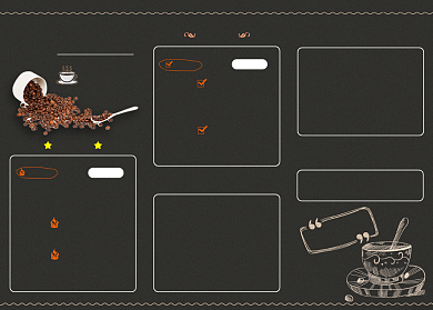 咖啡店时尚价目单背景