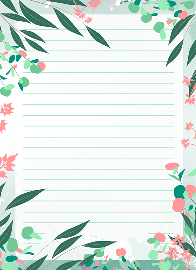 致好朋友的一封信文艺清新花卉信纸背景