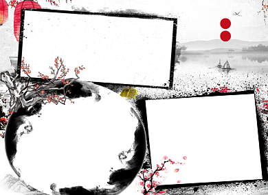 水墨立冬小报手抄报背景