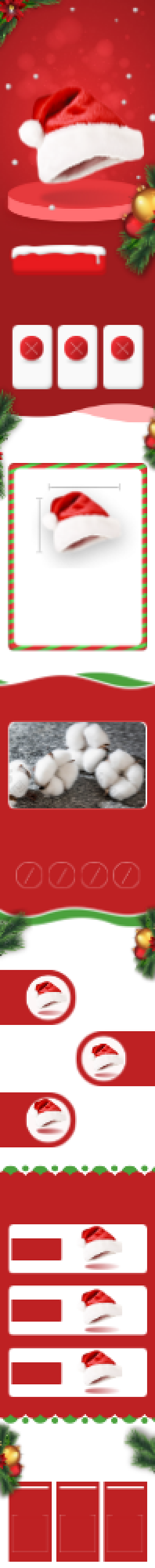圣诞帽圣诞节圣诞礼物红色节日详情页背景