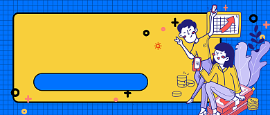 蓝色金融理财新媒体首图背景