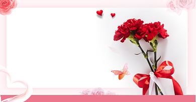 感恩节感激鲜花宣传营销横版海报背景