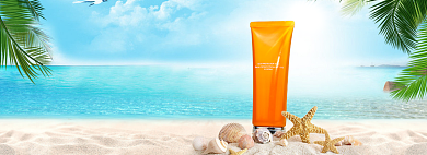 防晒霜护肤品化妆品背景
