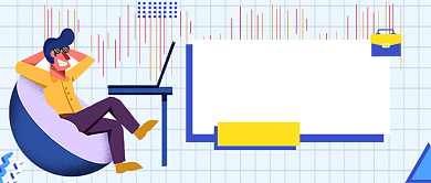 互联网招聘卡通手绘公众号首图背景