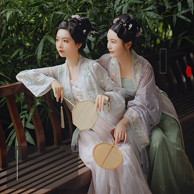 汉服女装传统服饰类主图背景