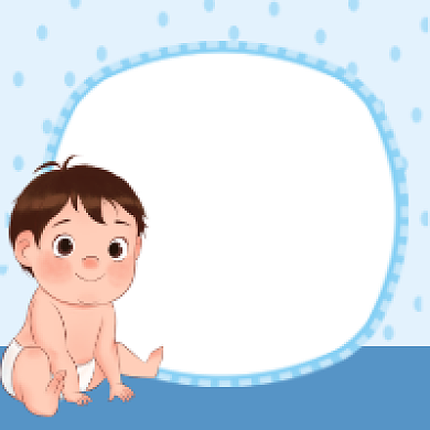 宝宝情绪蓝色可爱清新公众号次图背景