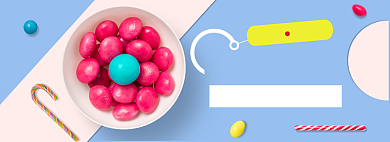 七夕情人节巧克力糖果促销banner背景