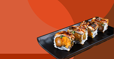 日系寿司双十二新鲜美食促销海报背景