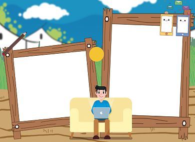 文明上网健康成长电脑网络安全小报背景