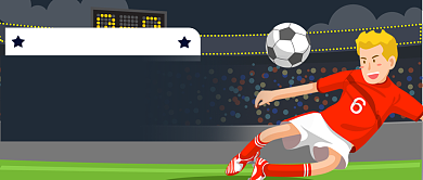 足球解说足球分析手绘公众号首图背景