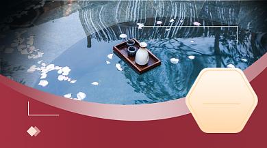 温泉度假实景旅游宣传广告banner背景