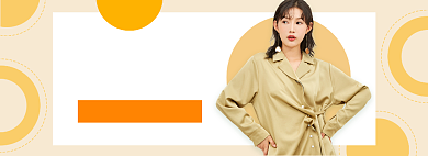 秋上新秋季女装外套满减促销banner背景