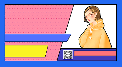 直播大放送手绘几何手机横版海报背景