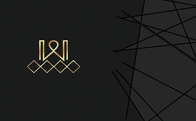 黑色线条理财公司名片背景