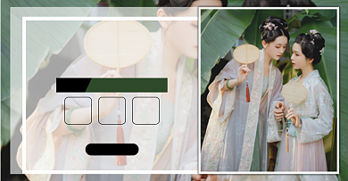 中国风汉服古装服饰海报banner背景