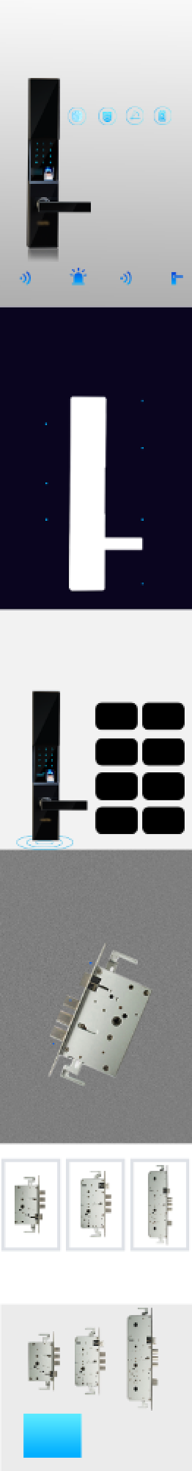 智能电子门锁指纹密码防盗锁详情页背景