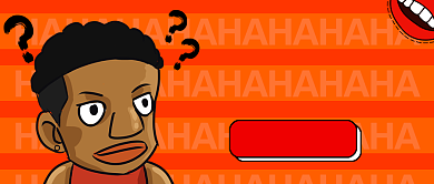 橙色创意卡通搞笑大事件公众号首图背景