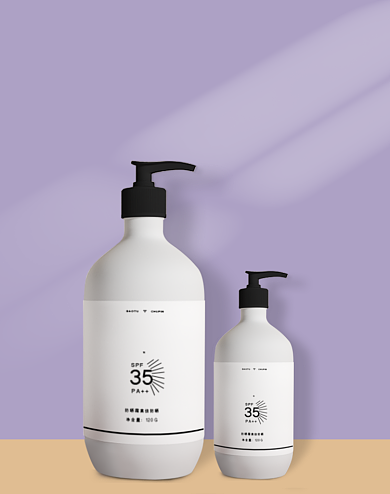 洗护护肤沐浴露手润肤C4D背景光影紫色电商海报背景