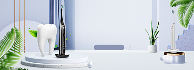 蓝色时尚电动牙刷海报背景