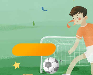 绿色手绘足球社团纳新小程序封面背景