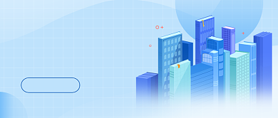 蓝色扁平卡通买房攻略公众号首图背景