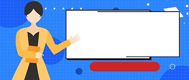 蓝色卡通人力资源招生教育公众号首图背景