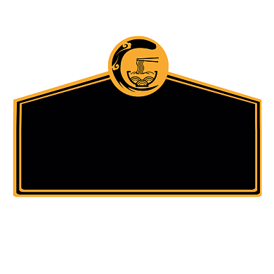 面馆简约黄色食品标签不干胶背景