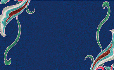 刺绣中国风蓝色名片背景