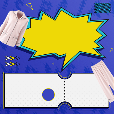 服饰睡衣套装冬季女装优惠券手绘主图背景