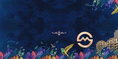 房地产高端金色横版温馨提示卡背景