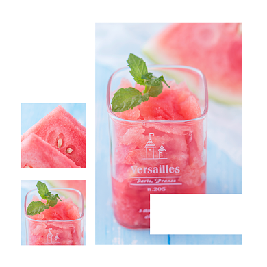 粉色小清新美食食物介绍方形配图背景