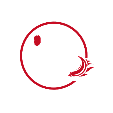 中国红中国风川菜馆logo背景