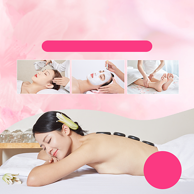 SPA丽人美容套餐主图背景