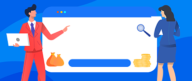 蓝色卡通极速贷款金融公众号首图背景