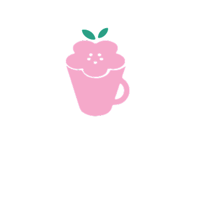 奶茶店樱花饮品店LOGO背景