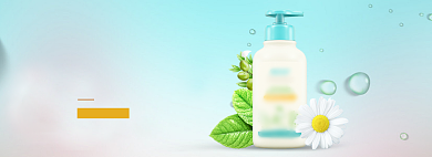 简约清爽风格沐浴露淘宝海报模板背景