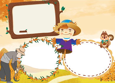 大气黄色卡通手绘白露节气小报手抄报背景