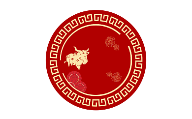 贺新春新年过年古风标签不干胶背景