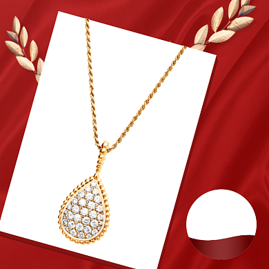 新年焕新珠宝首饰彩金项链主图直通车背景