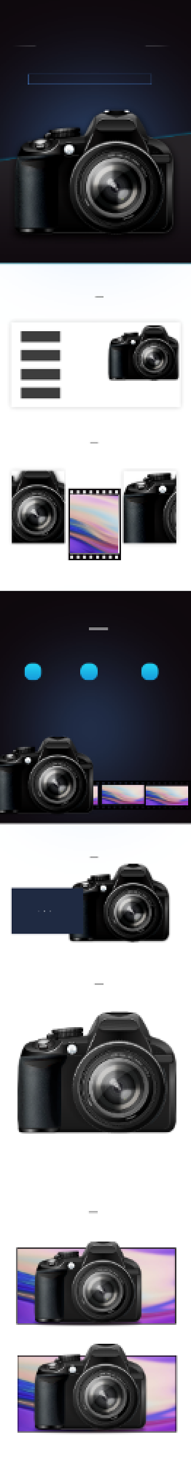 简约蓝色数码单反摄影摄像相机详情页背景