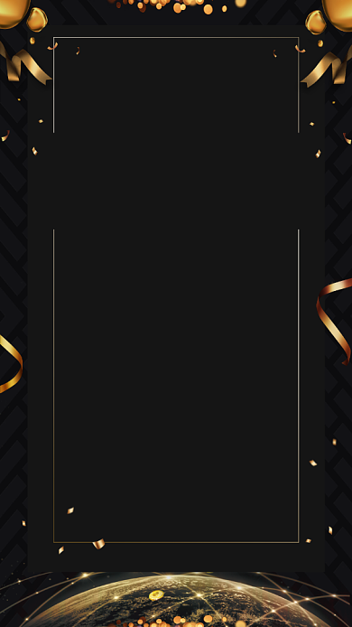 感谢信黑金手机海报背景