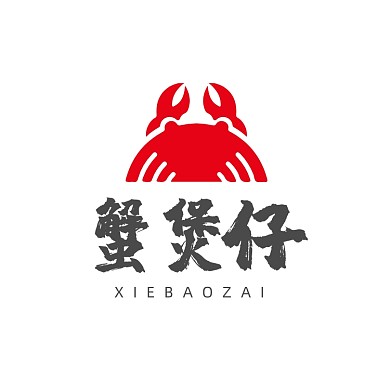 蟹仔煲麻辣小海鲜螃蟹LOGO