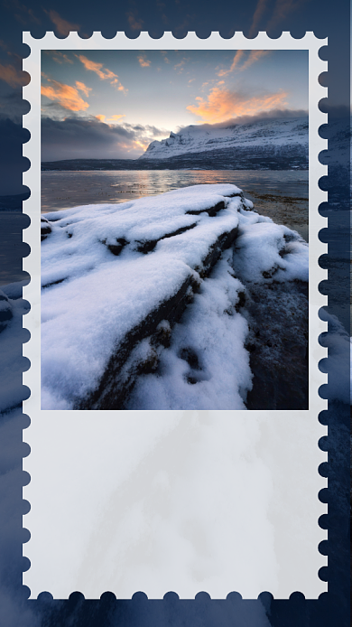 哲理日签冬天雪地氛围摄影手机海报背景