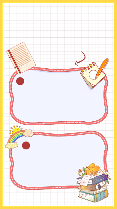 育儿知识科普手账风卡通手机海报背景