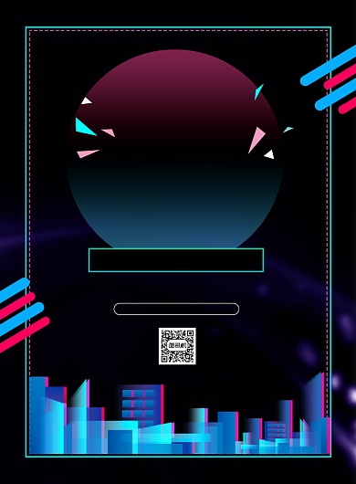 10周年庆抖音风促销印刷海报背景