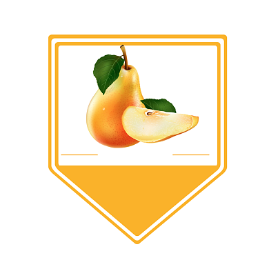 冰糖雪梨黄色简约食品标签不干胶背景