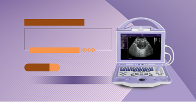 便携医疗器械电商横版海报背景